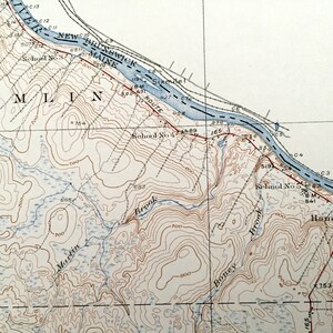 Antique Van Buren, Maine 1934 US Geological Survey Topographic Map Violette, Hamlin, Caswell ...