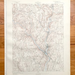 Antique Derby, Connecticut 1893 CARTE TOPOGRAPHIQUE DE L’US Geological Survey – Oxford, Newtown, Ansonia, Trumbull, Seymour, Woodbridge, Shelton, CT