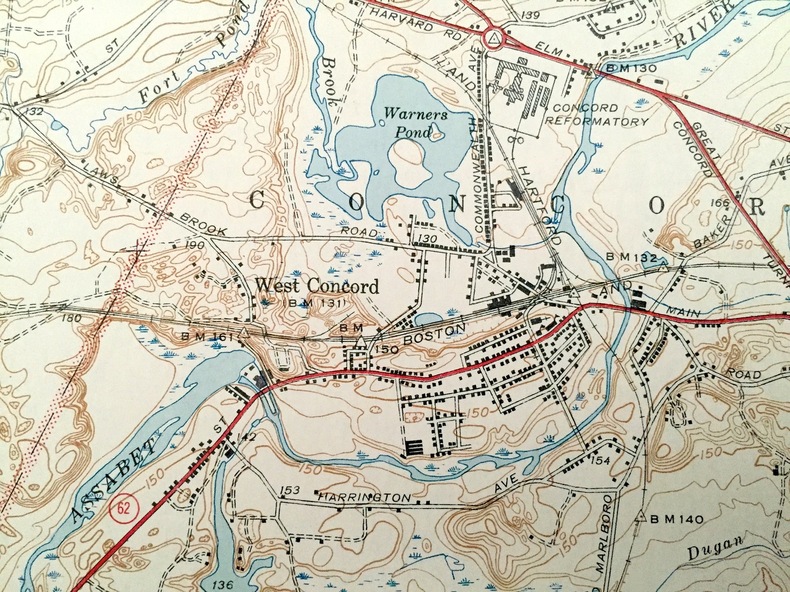 Antique Maynard Massachusetts 1943 US Geological Survey Etsy