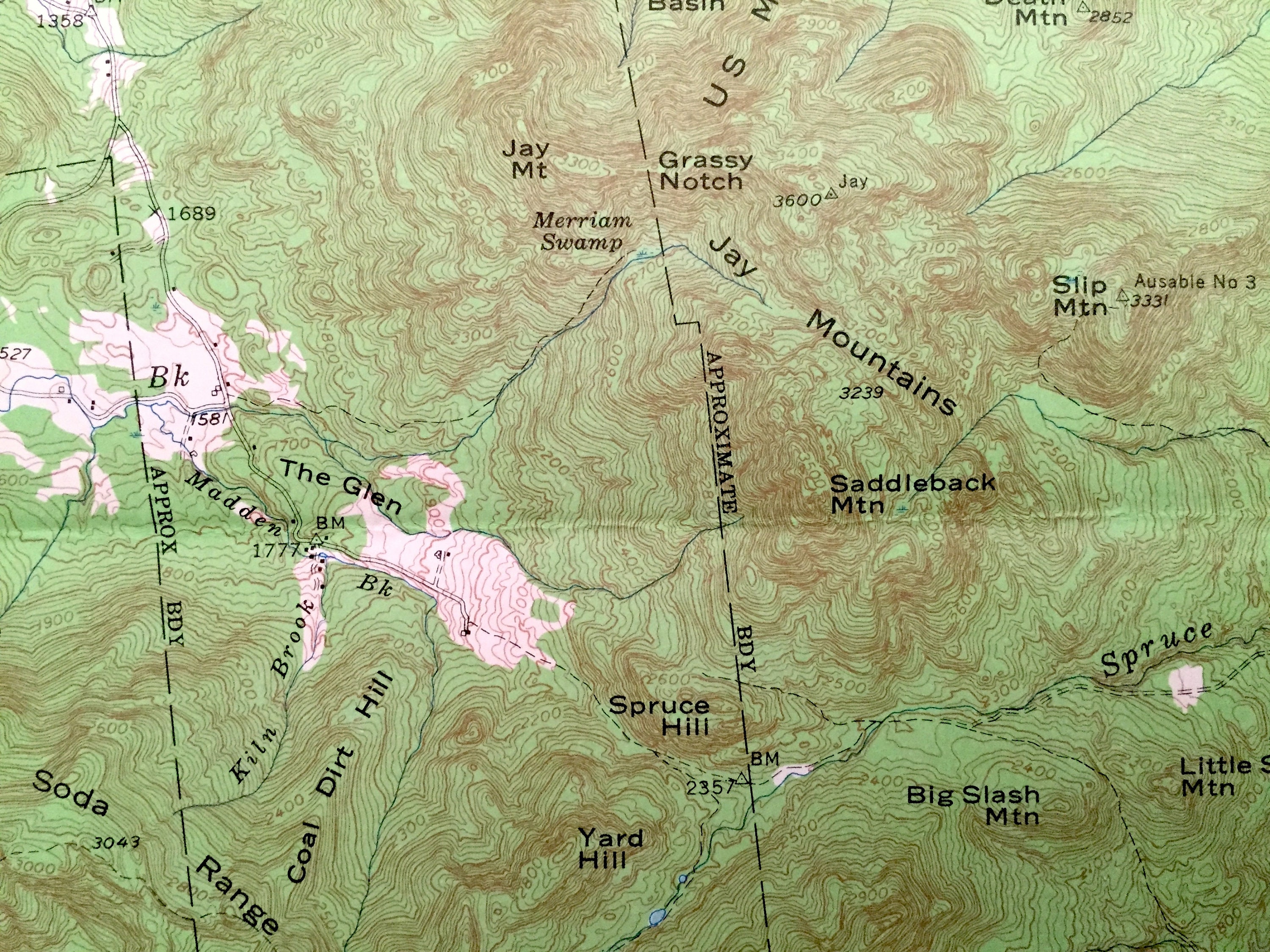 Antique Au Sable Forks New York 1953 US Geological Survey Etsy