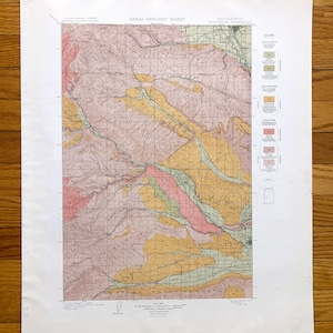 Antique Ellensburg, Washington 1902 US Geological Survey Topografische kaart – Kittitas, Yakima County, North, Indian Reservation, Umtanum, WA