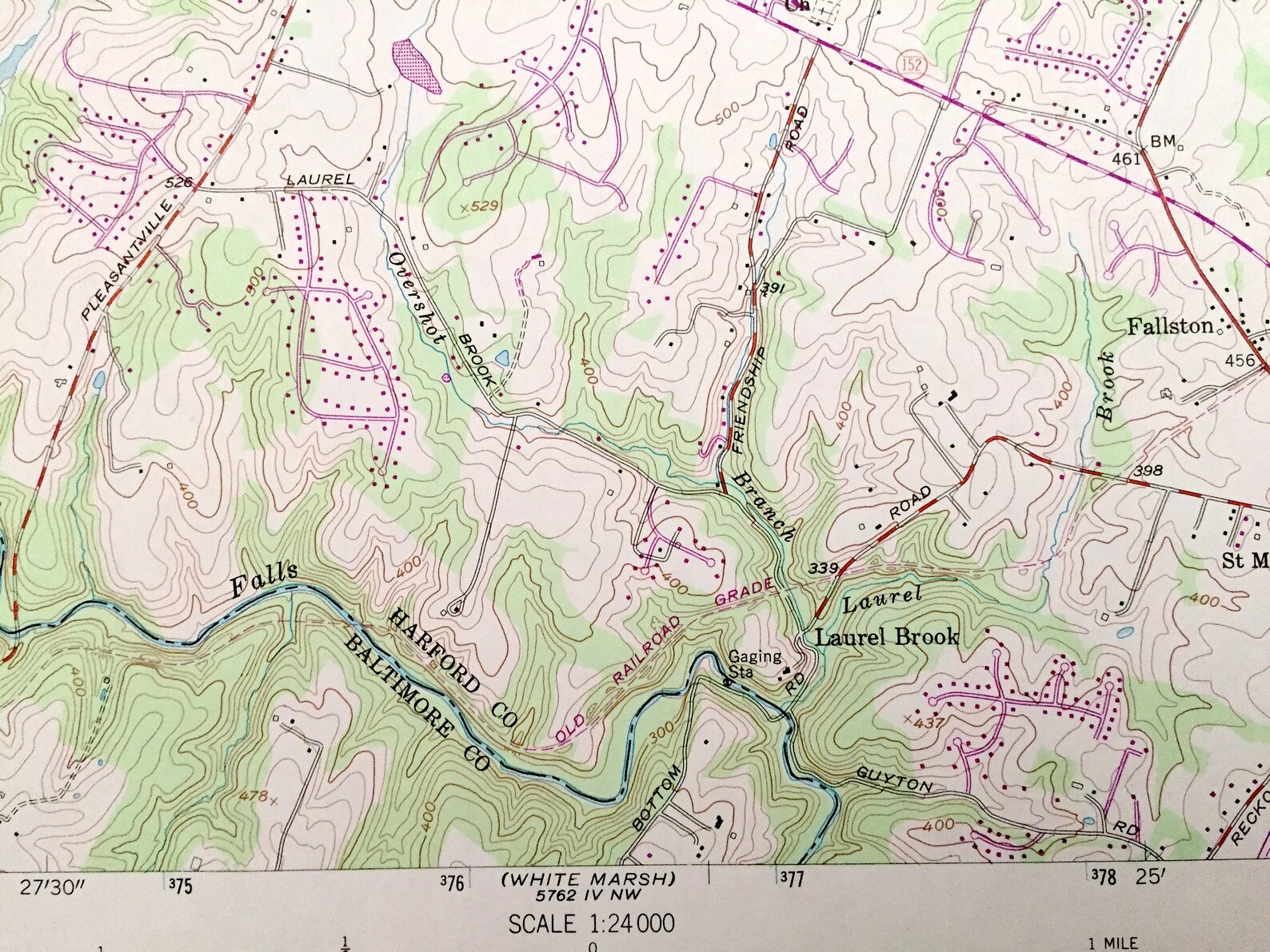 Antique Jarrettsville Maryland 1956 US Geological Survey Etsy