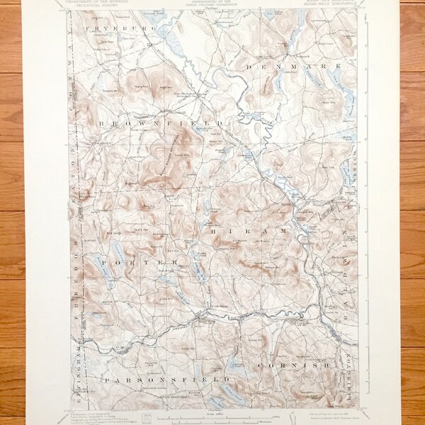 Porter Maine Map Etsy