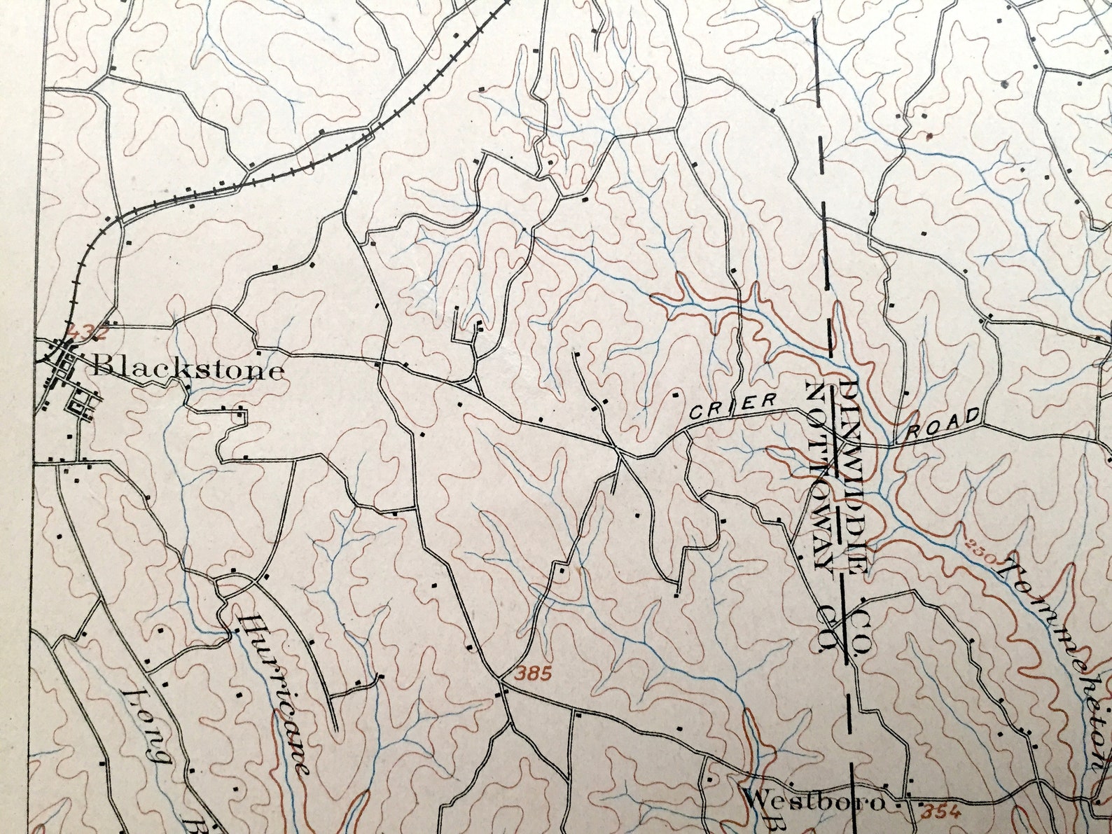 Antique Amelia Virginia 1897 US Geological Survey Topographic Etsy