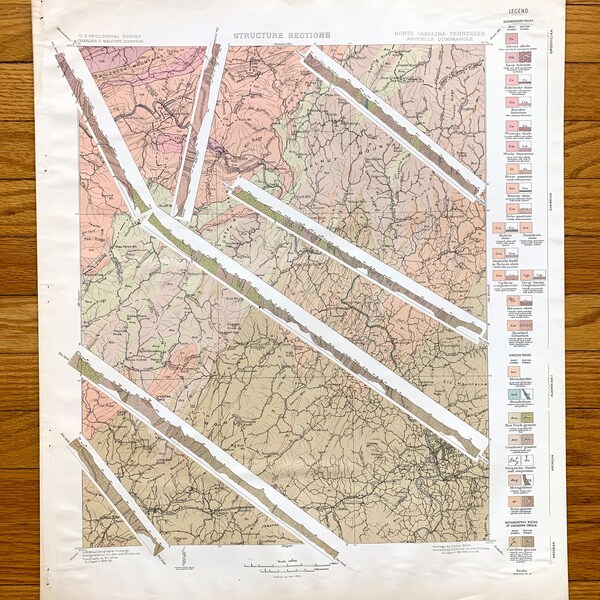 Blue Ridge Mountains Topographic Map Etsy