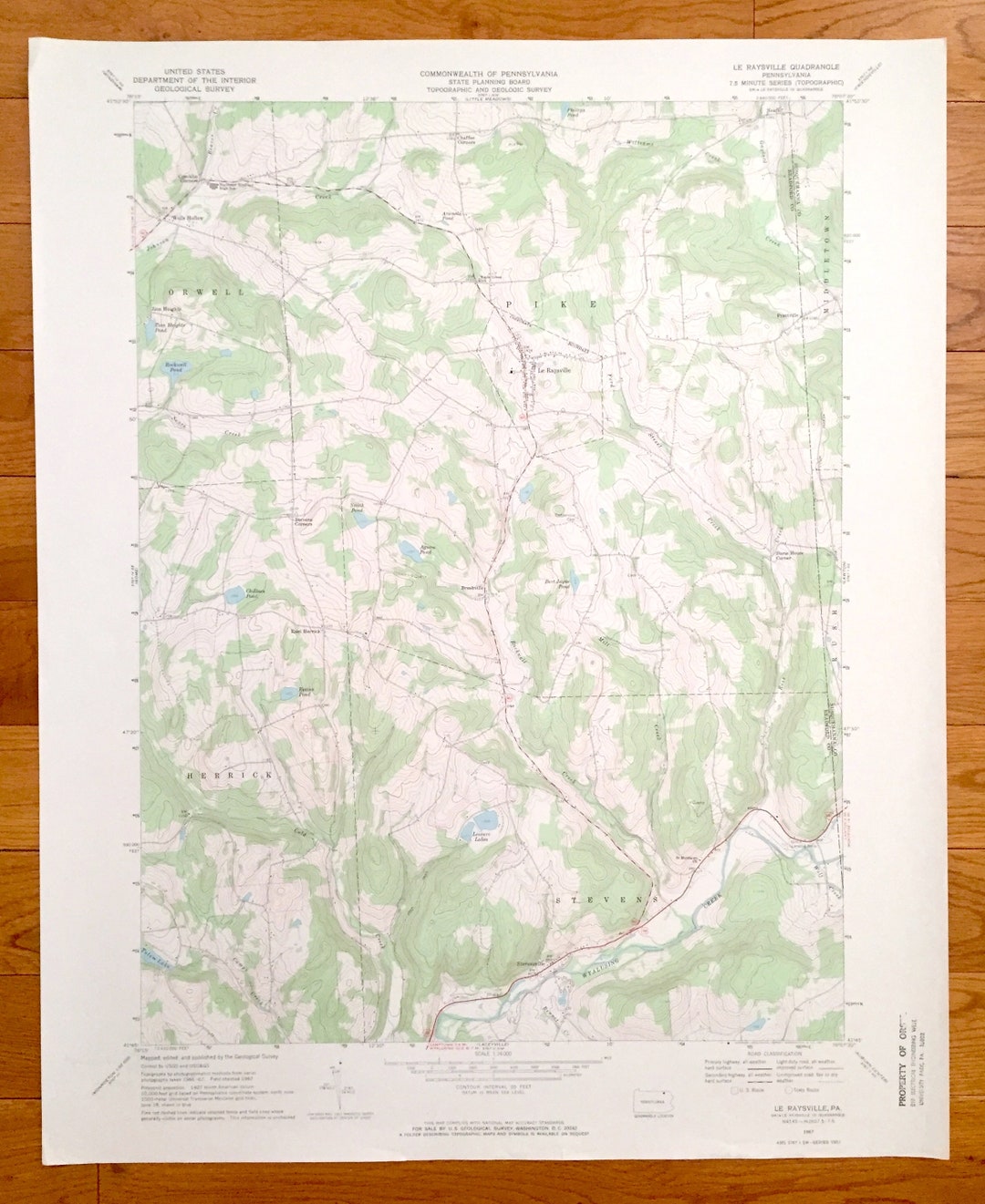 Antique Le Raysville Pennsylvania 1967 US Geological Survey Etsy