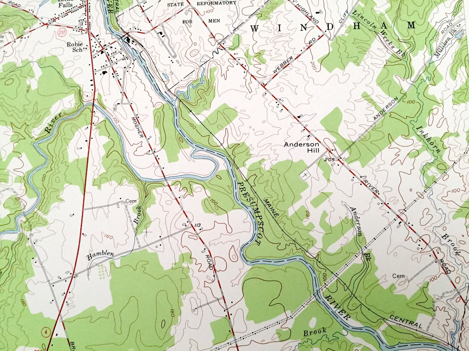 Antique Gorham Maine 1957 US Geological Survey Topographic Etsy UK