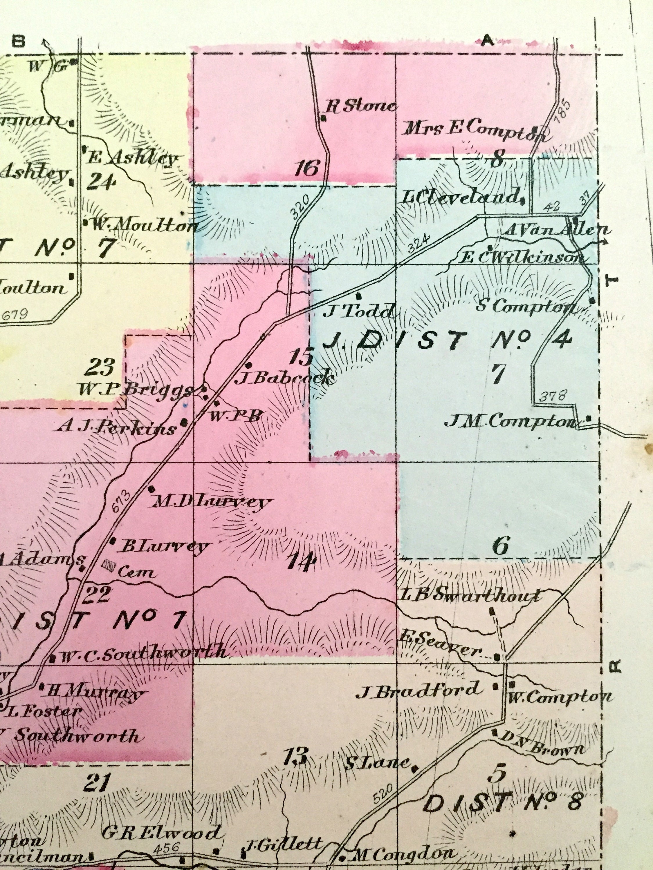 Antique 1869 Clarksville New York Map from D.G. Beers Atlas Etsy