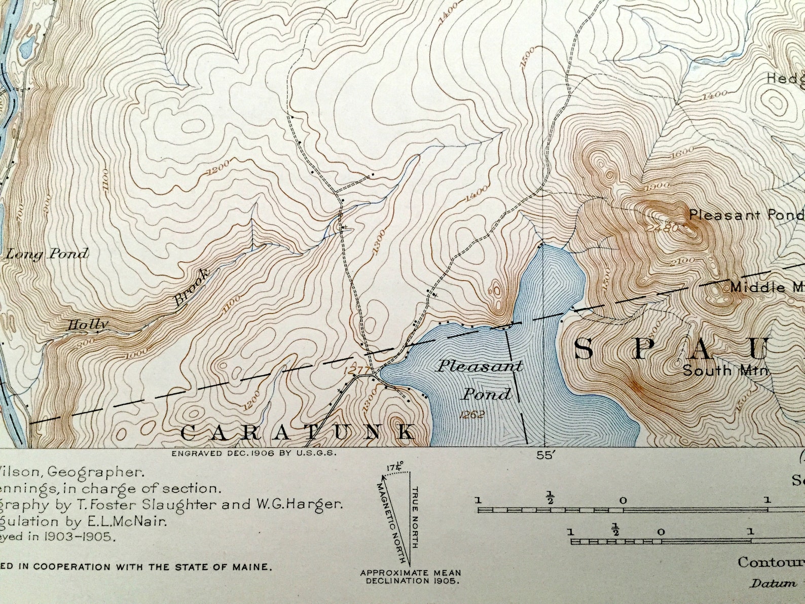 Antique the Forks Maine 1907 US Geological Survey Topographic Etsy