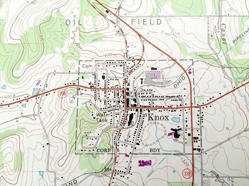 Antique Knox Pennsylvania 1963 US Geological Survey Etsy