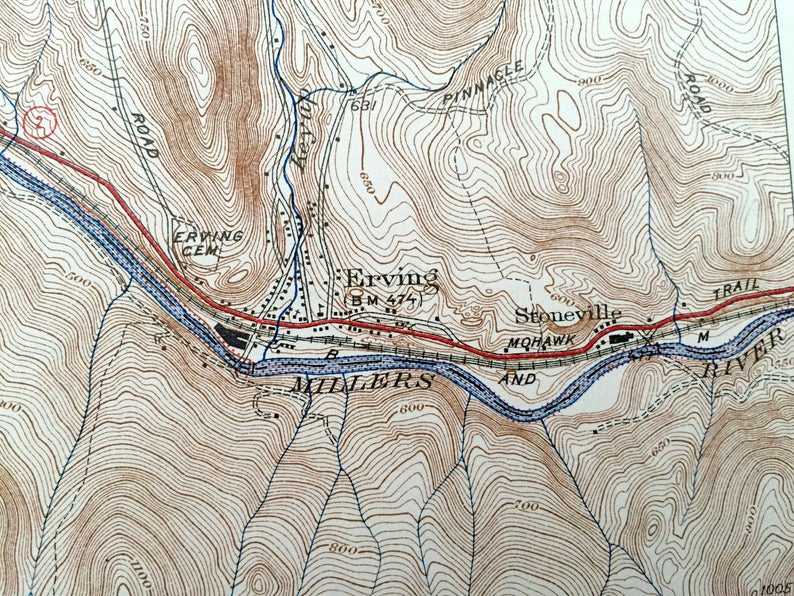 Antique Millers Falls Massachusetts 1941 US Geological Survey Etsy