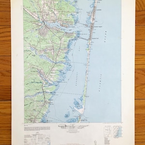 Antike Toms River, New Jersey 1969 US Geologische Untersuchung Topographische Karte - Küste, Island Beach, Barnegat, Seaside Höhen Park Ocean Gate NJ