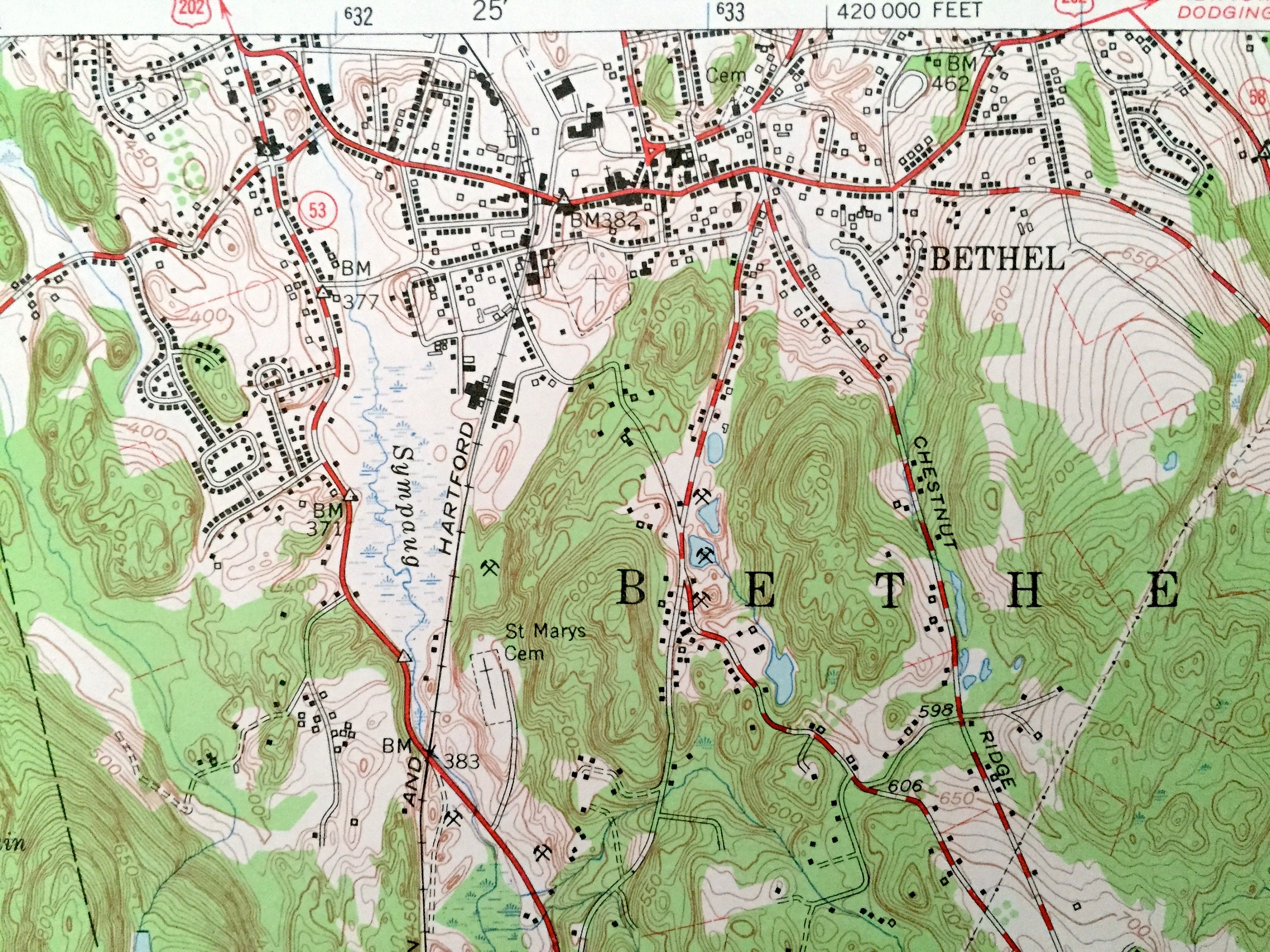 Antique Bethel Connecticut 1959 US Geological Survey Carte Etsy