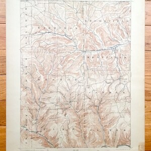 Antique Gaines, Pennsylvanie 1900 CARTE TOPOGRAPHIQUE DE L’US Geological Survey - Clymer, Westfield, Brookfield, Harrison, Hector, Pike, Jackson, PA