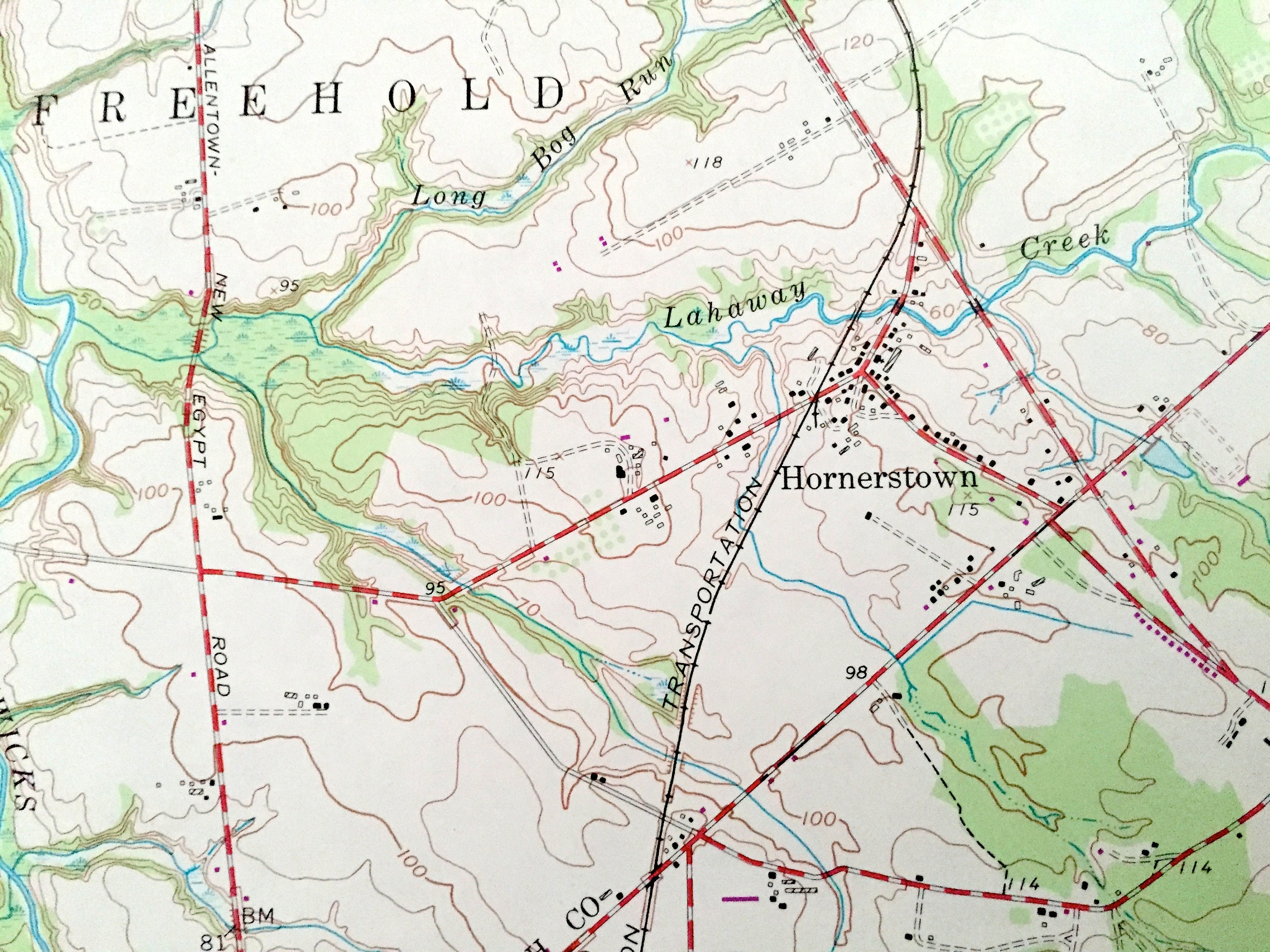 Antique New Egypt New Jersey 1957 US Geological Survey Etsy