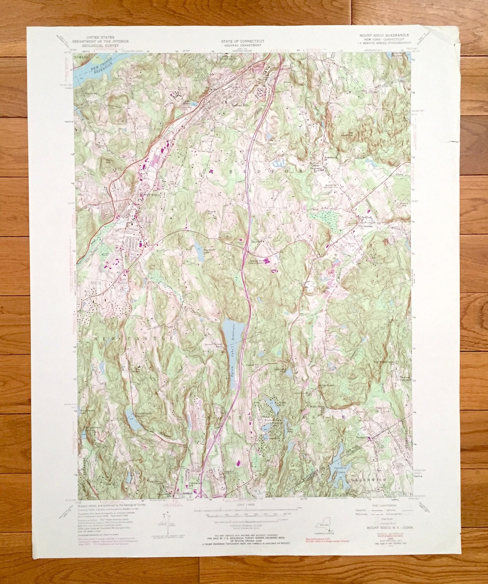 Antique Mount Kisco New York 1955 US Geological Survey Etsy