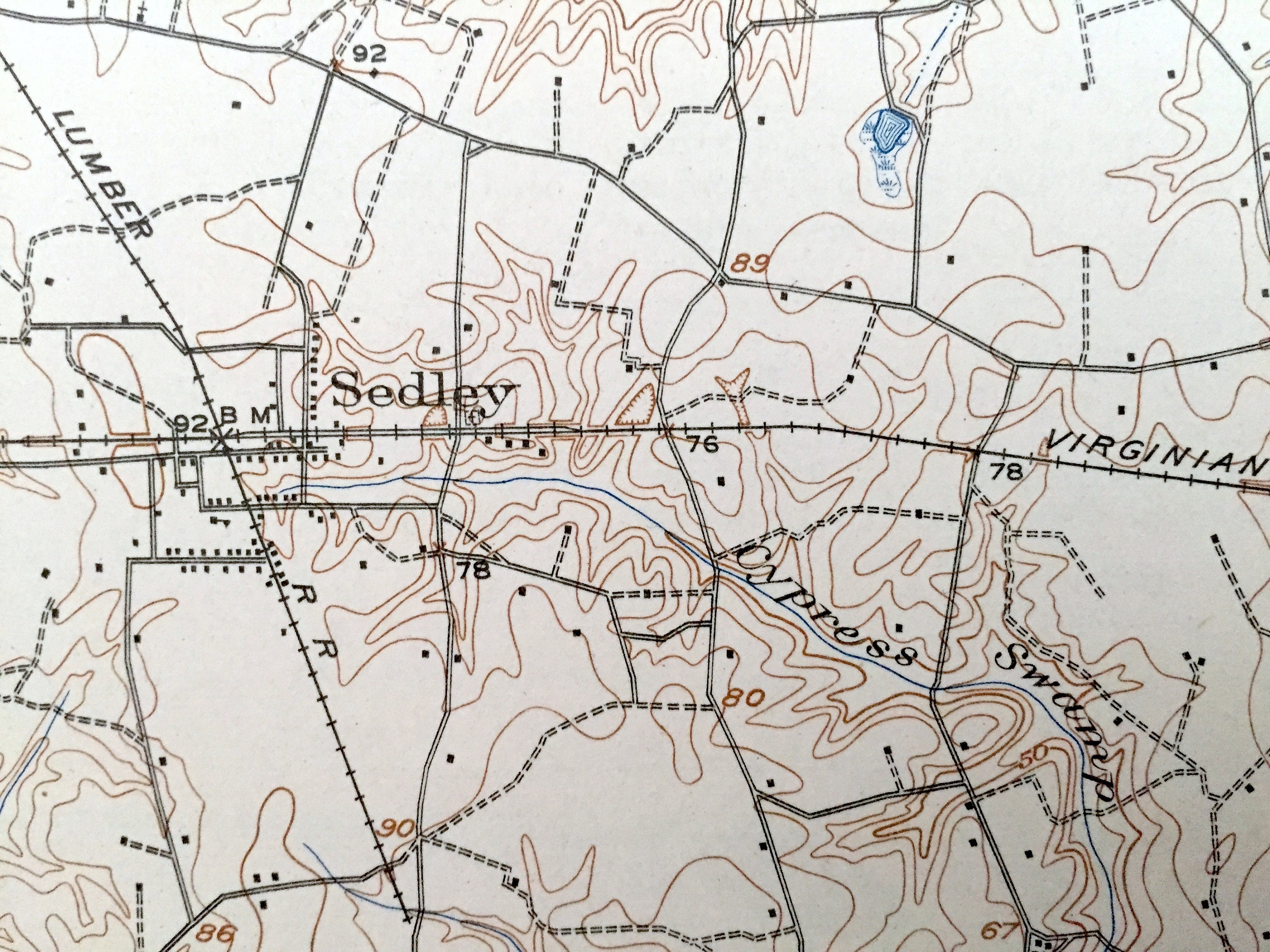 Antique Ivor Virginia 1920 US Geological Survey Topographic Etsy