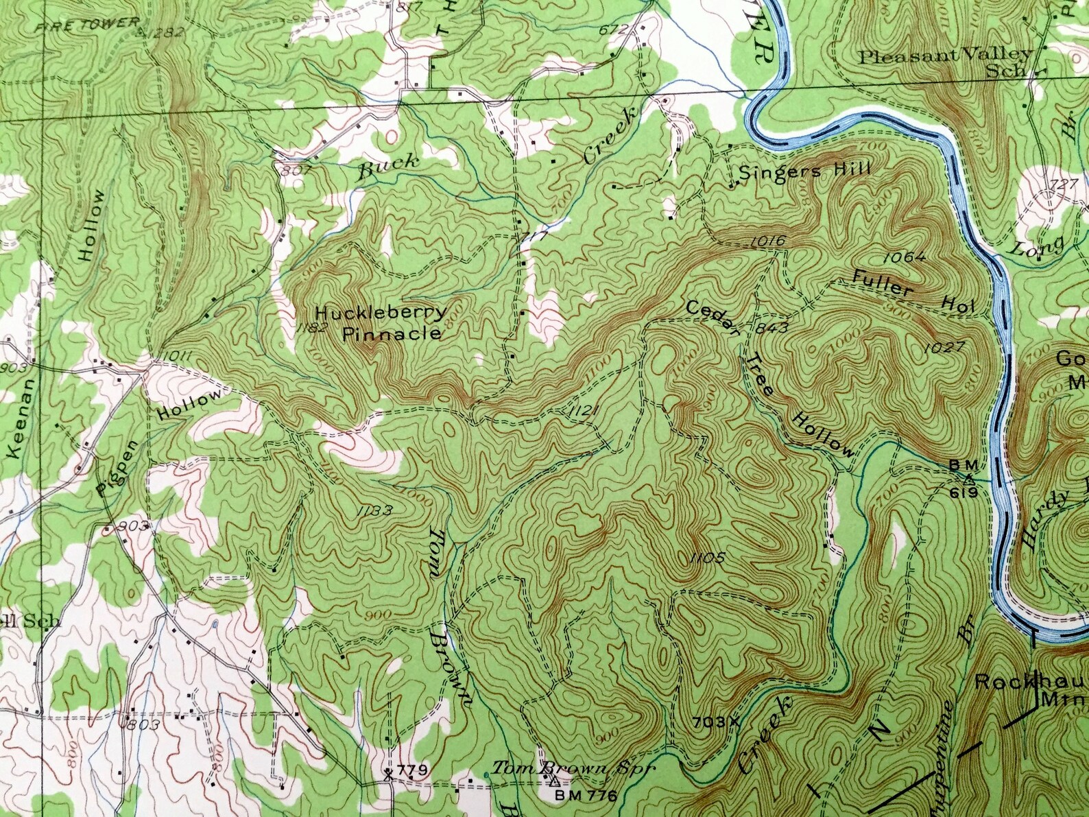Antique Warm Springs 1934 US Geological Survey Etsy