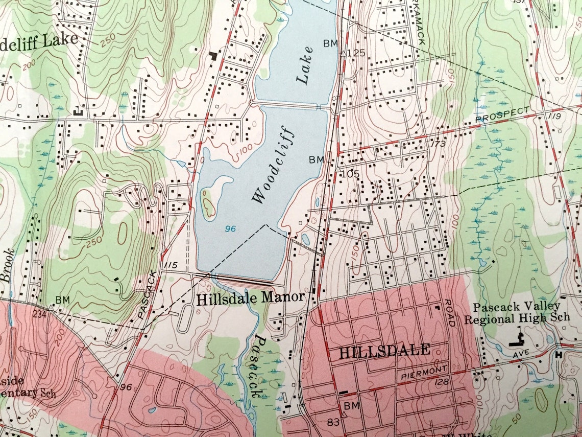 Antique Park Ridge New Jersey & Ramapo New York 1955 US Etsy