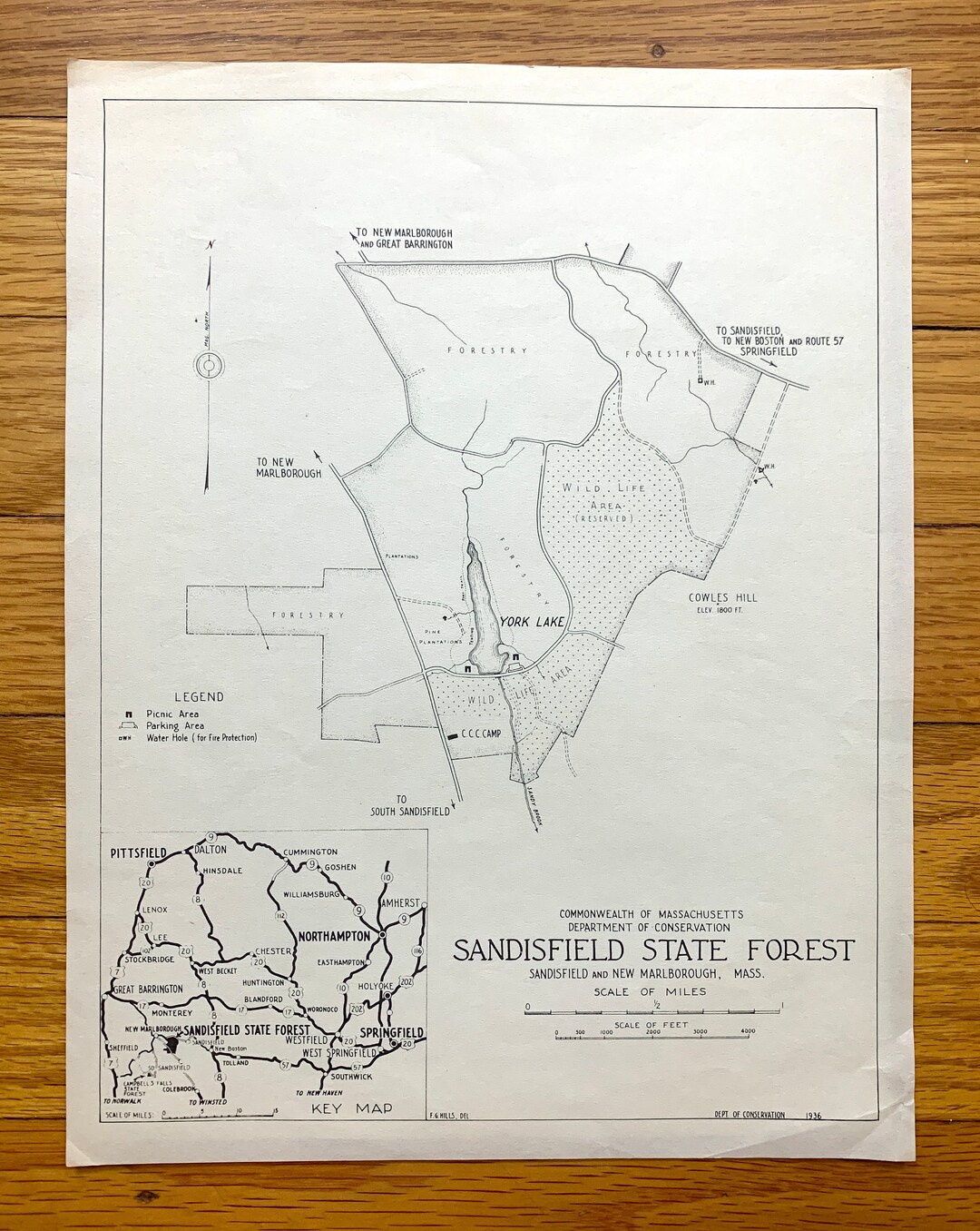 Antique Sandisfield State Forest Massachusetts 1936 Etsy