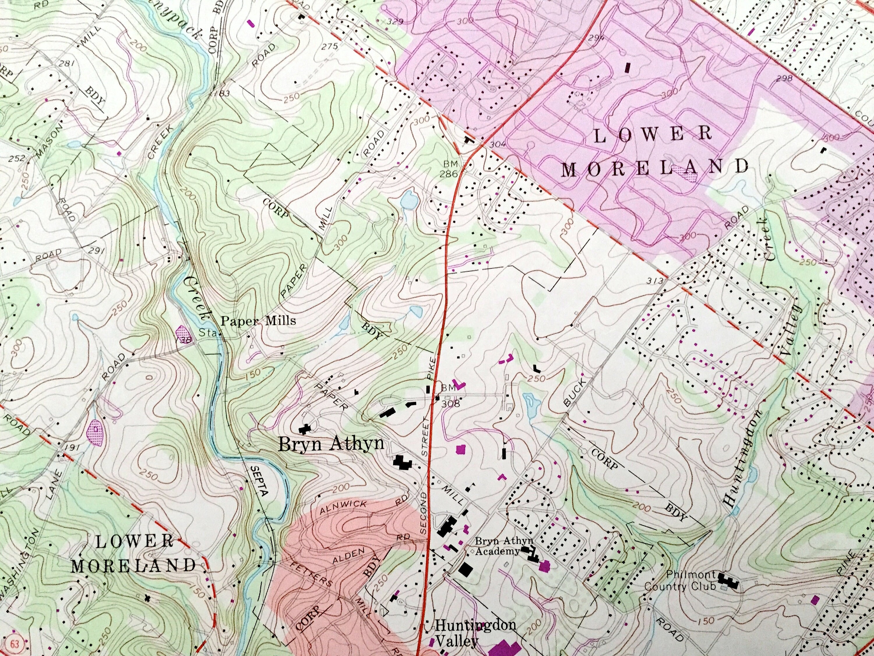 Antique Hatboro Pennsylvania 1966 US Geological Survey Etsy