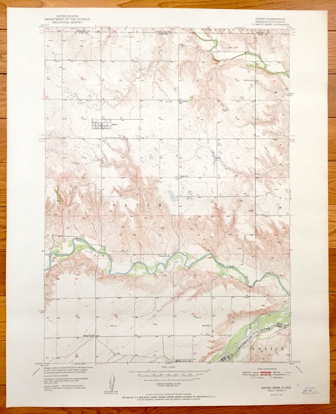 Antique Naper, Nebraska & Pleasant Valley, South Dakota 1951 US