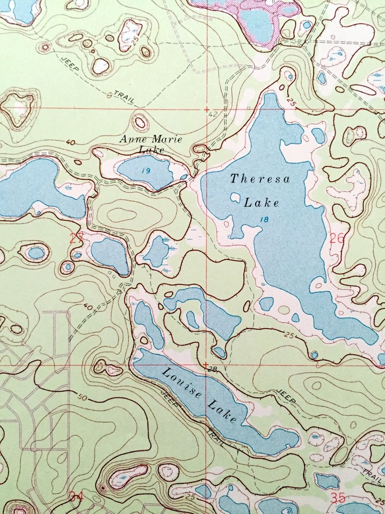 Antique Lake Helen Florida 1966 US Geological Survey Etsy