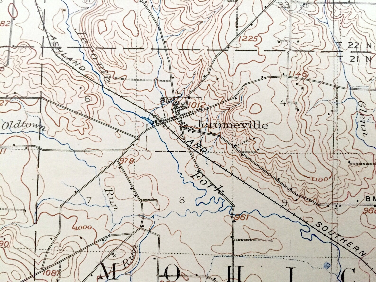 Antique West Salem Ohio 1908 US Geological Survey Topographic Etsy