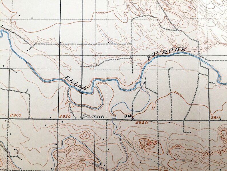 Antique Saint Onge South Dakota 1905 US Geological Survey Etsy