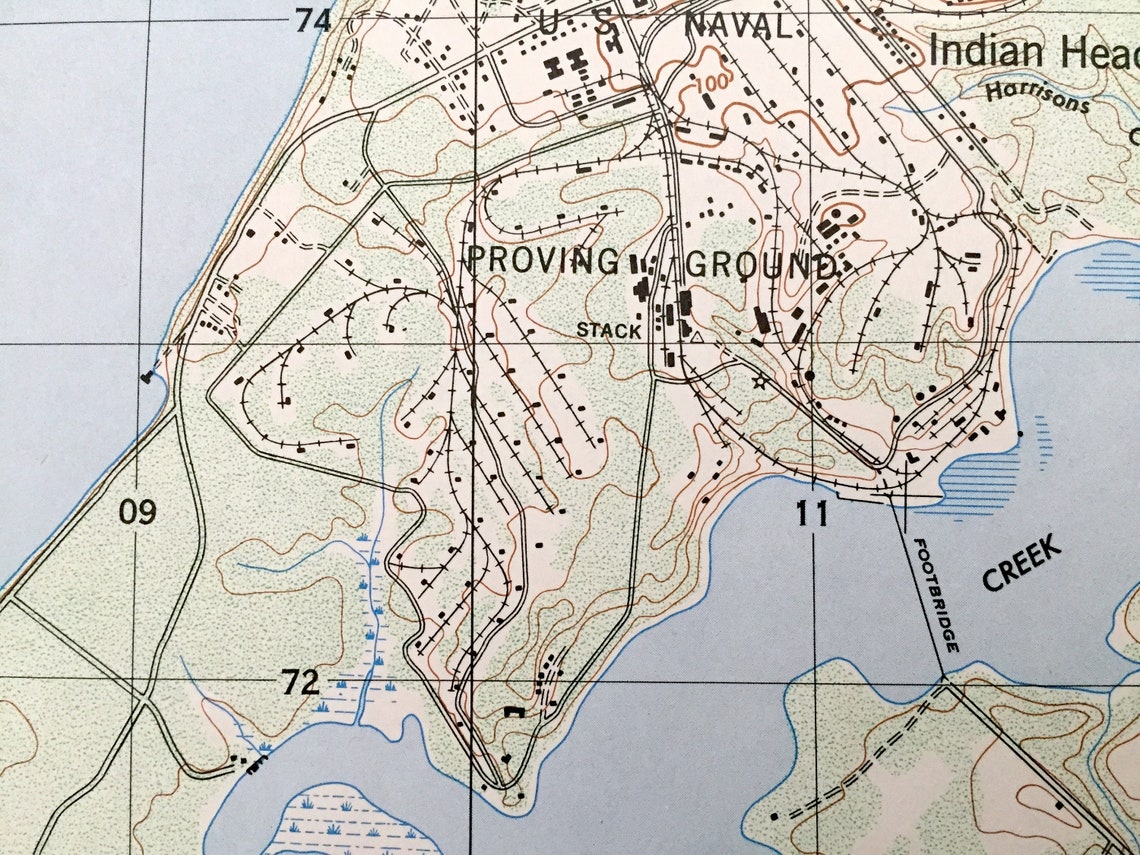 Antique Indian Head Maryland & VA 1949 US Geological Survey Etsy
