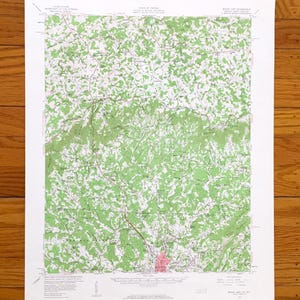 Antique Mount Airy, North Carolina 1957 US Geological Survey Topographic Map – Stewarts Creek, Westfield, Toast Salem Blue Ridge Virginia NC