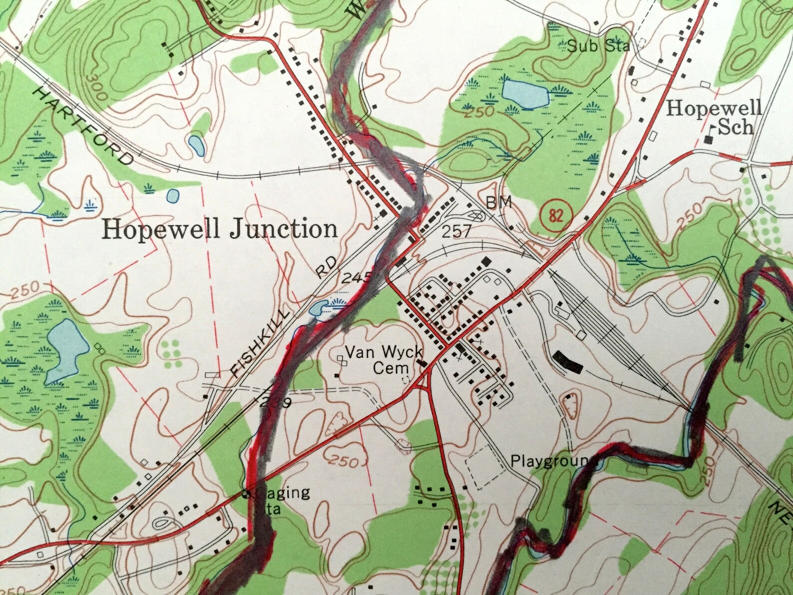 Antique Hopewell Junction New York 1957 US Geological Survey Etsy