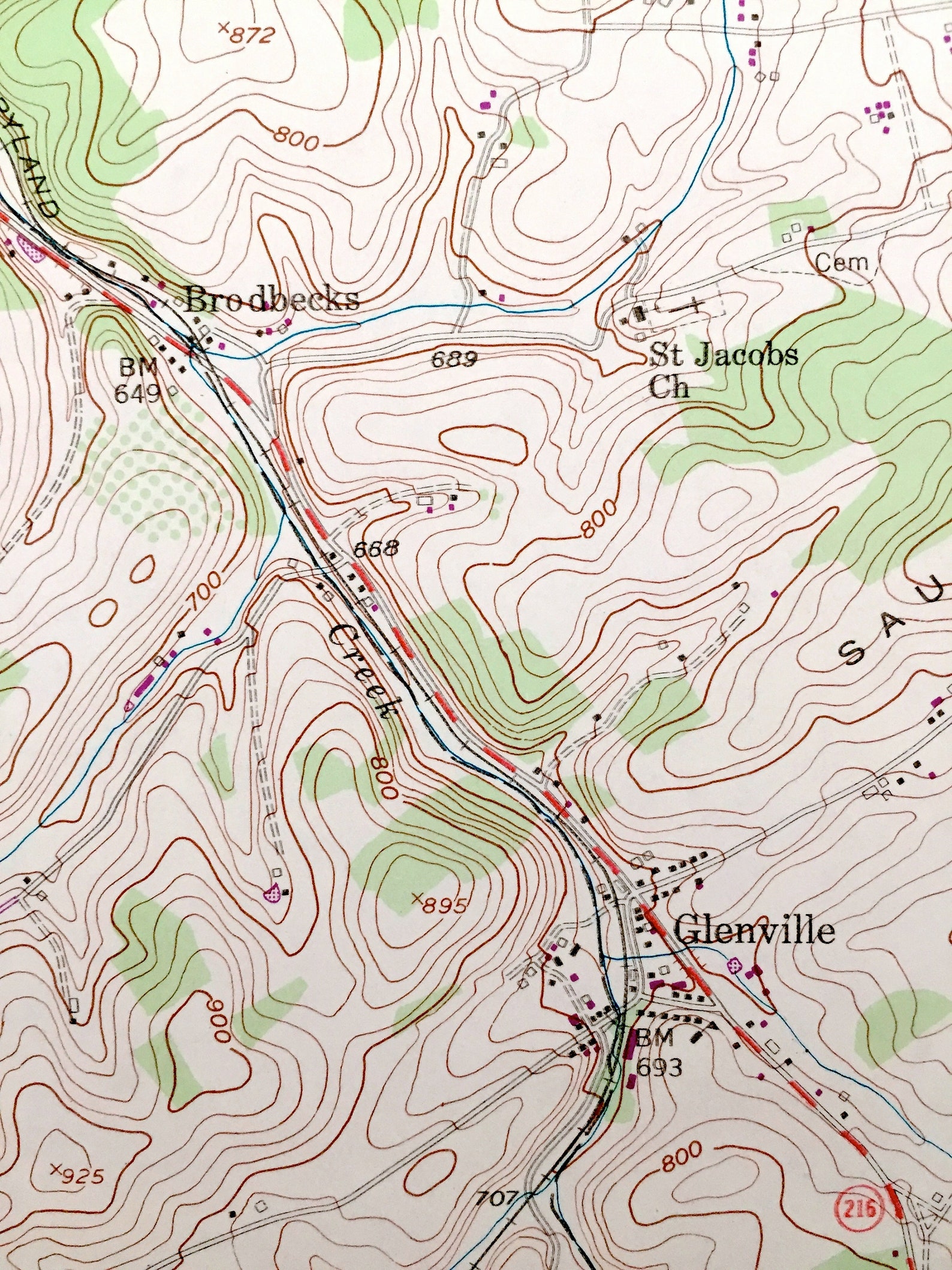 Antique Seven Valleys Pennsylvania 1953 US Geological Survey Etsy