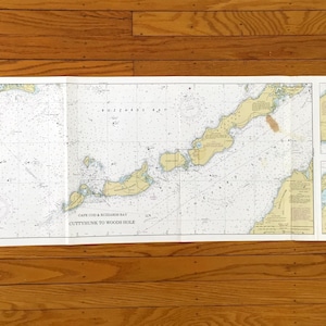 Mappa nautica della Guardia costiera statunitense del 1980, Antique Wood Hole, Buzzards Bay, Cape Cod e New Bedford – Massachusetts, Vineyard Sound, Cuttyhunk Island
