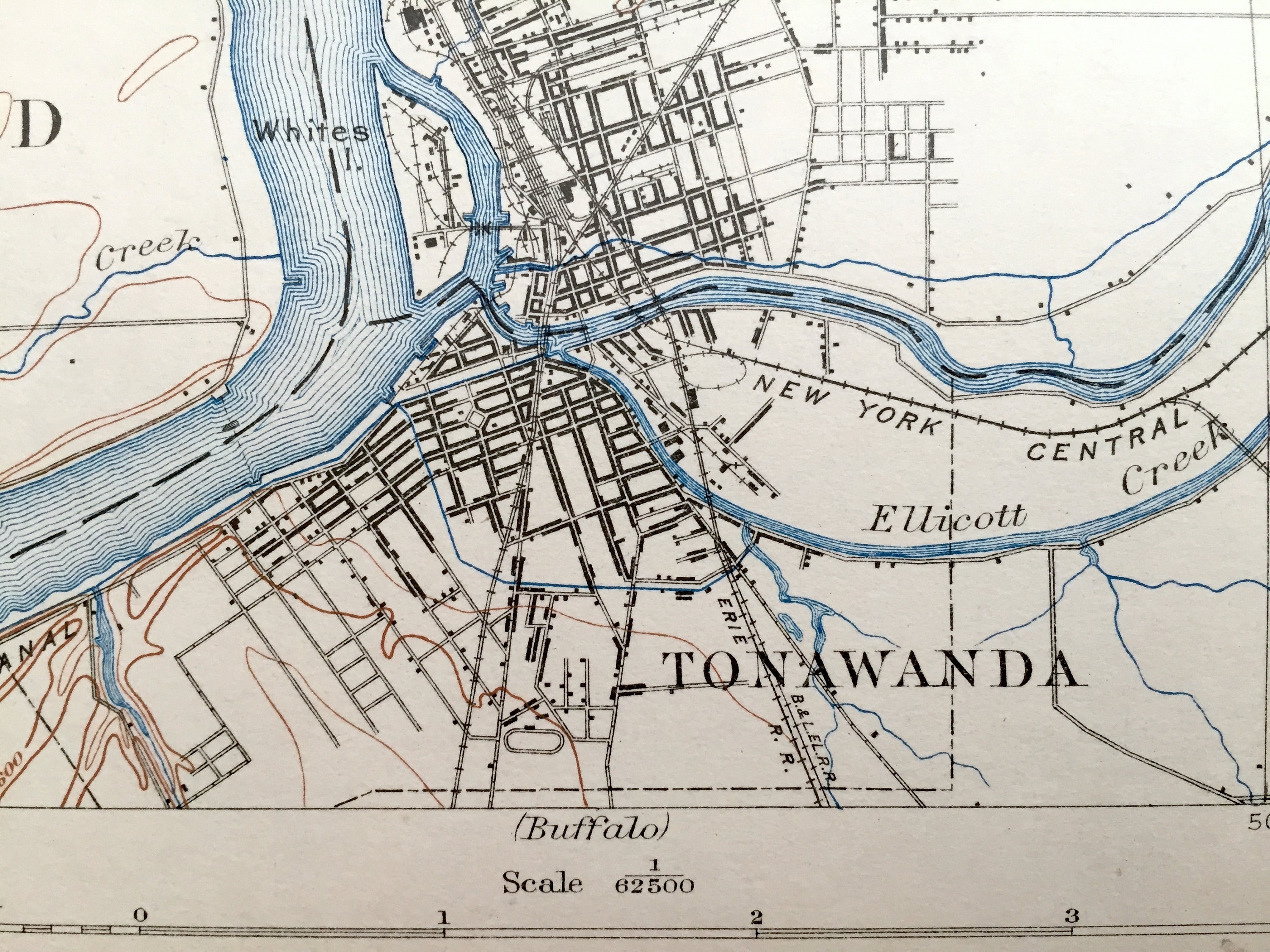 Antique Tonawanda Nueva York 1901 Us Geological Survey Etsy