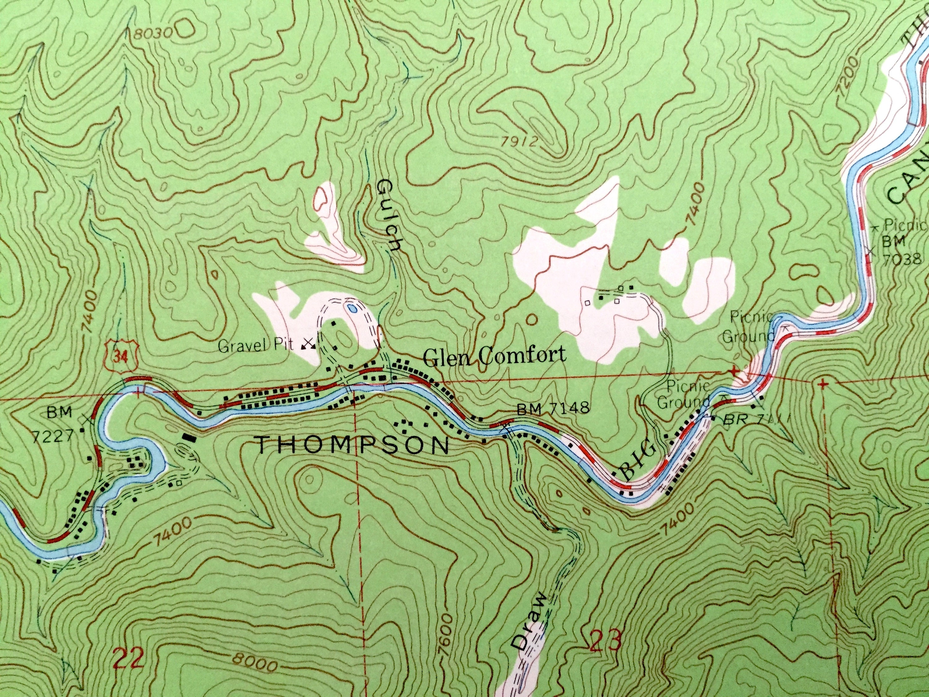 Antique Glen Haven Colorado 1962 US Geological Survey Etsy