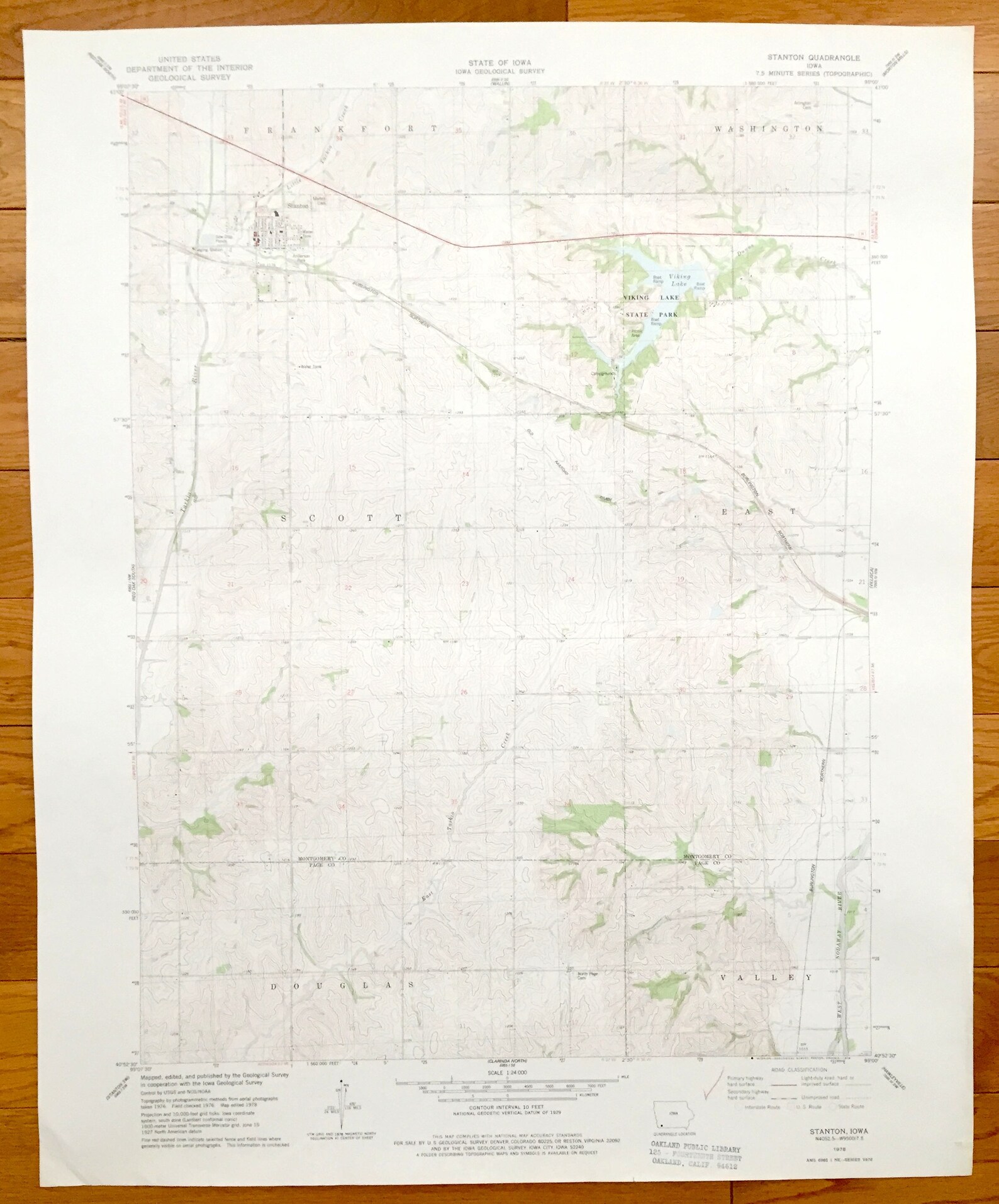 Antique Stanton Iowa 1978 US Geological Survey Topographic Etsy