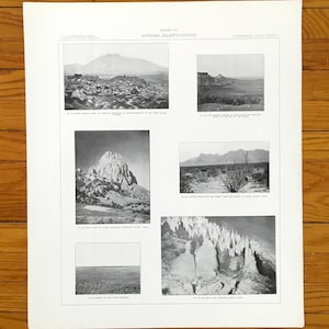 Antike Texas Rock Formation Fotografien um 1900 – US Gefälliger Dienstleister – Chisos Mountains, Quitman, Llano Estacado, Hillcoat Höhle, Brewster Tex
