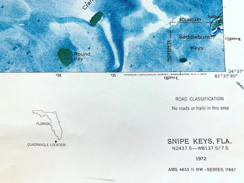 Snipe Key Antique Snipe Keys & Bay Keys, Florida 1972 US Geological Survey ...