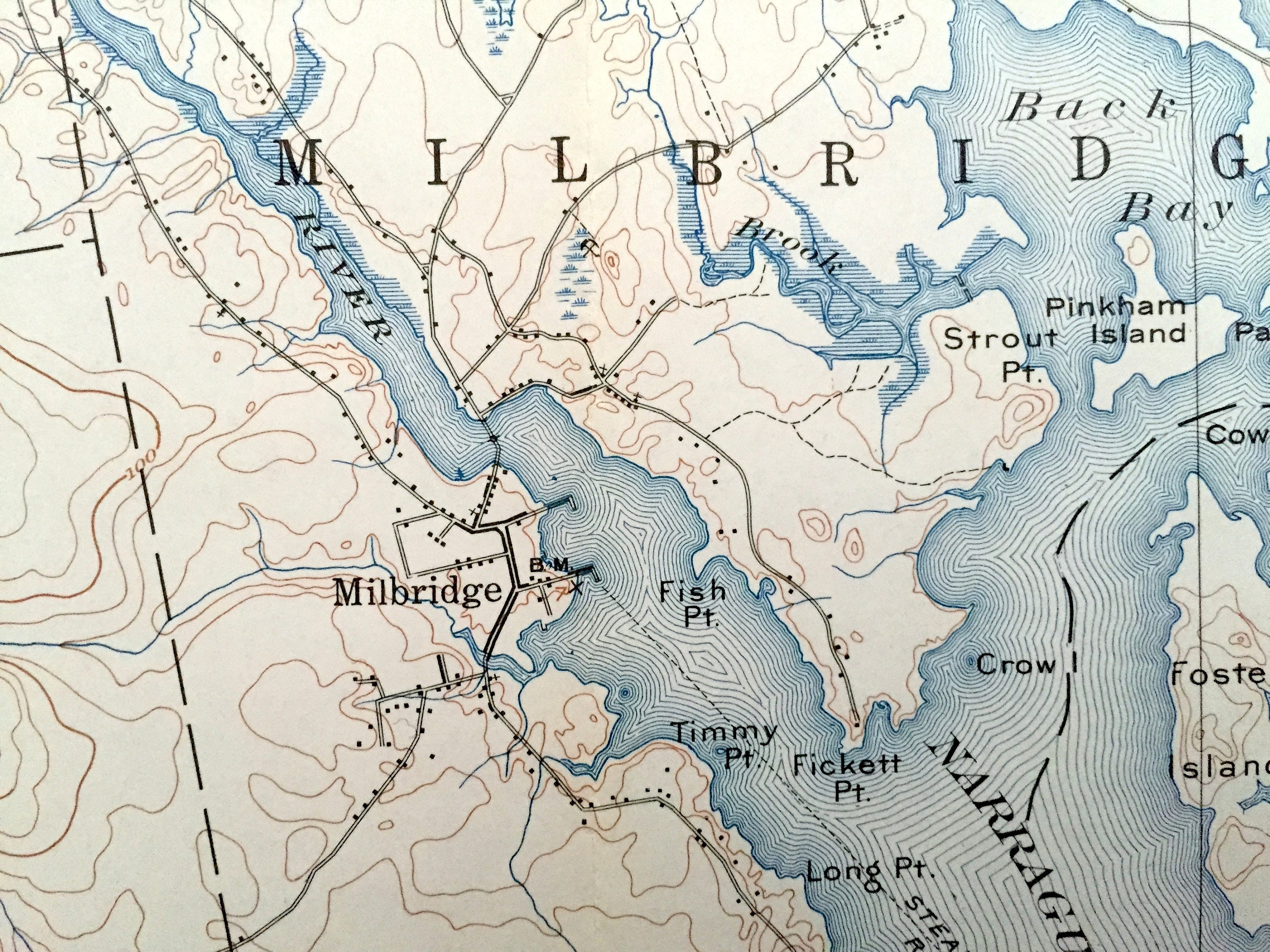 Antique Cherryfield Maine 1902 US Geological Survey Etsy