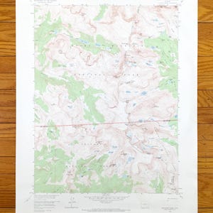 Antique Isolation Peak, Colorado 1958 US Geological Survey Mappa topografica – Parco nazionale delle Montagne Rocciose, Arapaho Forest, Grand County, CO