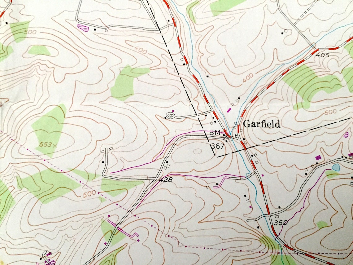 Antique Bernville Pennsylvania 1955 US Geological Survey Etsy