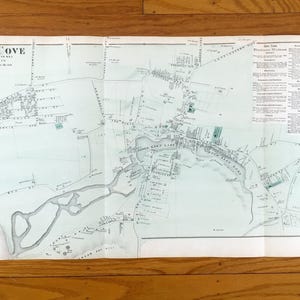 Antike 1873 Glen Cove, Oystery Bay, Queens Karte von F.W. Beers Atlas von Long Island - Nordküste, Nassau County, Country Club, Sea Cliff