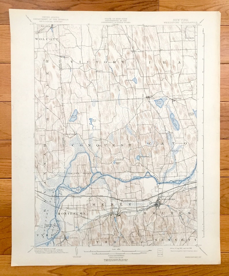 Antique Weedsport New York 1902 US Geological Survey Etsy