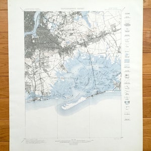 Antique Brooklyn & Queens, New York City 1901 US Geological Survey Topographic Map – Manhattan, Far Rockaway, Williamsburg, Prospect Park NY