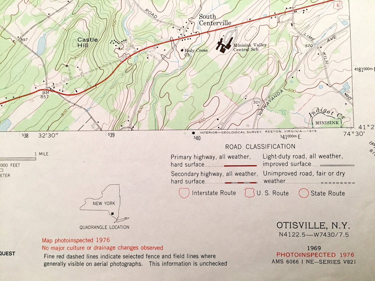 Antique Otisville New York 1969 US Geological Survey Etsy