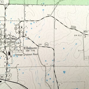 Antique Ellsinore Missouri 1980 US Geological Survey Etsy España