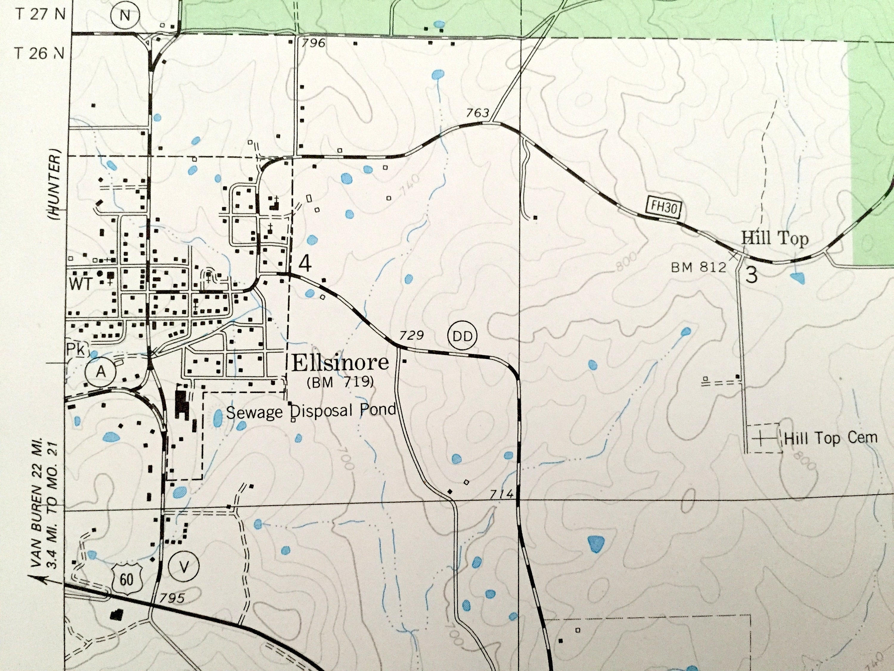 Antique Ellsinore Missouri 1980 US Geological Survey Etsy