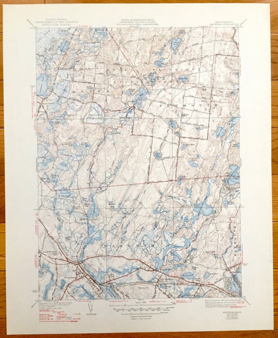 Antique Wareham Massachusetts 1939 US Geological Survey Etsy