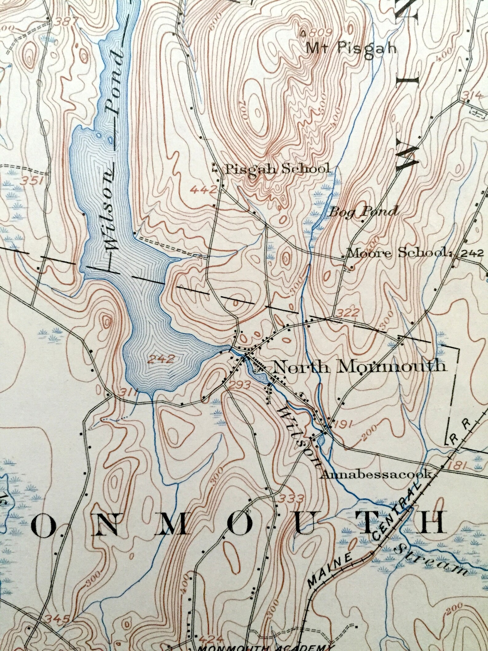 Antique Livermore Falls Maine 1910 US Geological Survey Etsy